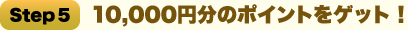 Step5. 10,000円分のポイントをゲット!