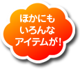 ほかにもいろんなアイテムが!