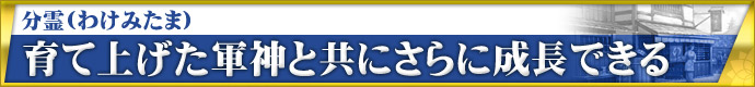 分霊(わけみたま) 育て上げた軍神と共にさらに成長できる