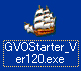 保存したファイル「GVOStarter_Ver120.exe」をダブルクリックしてください。